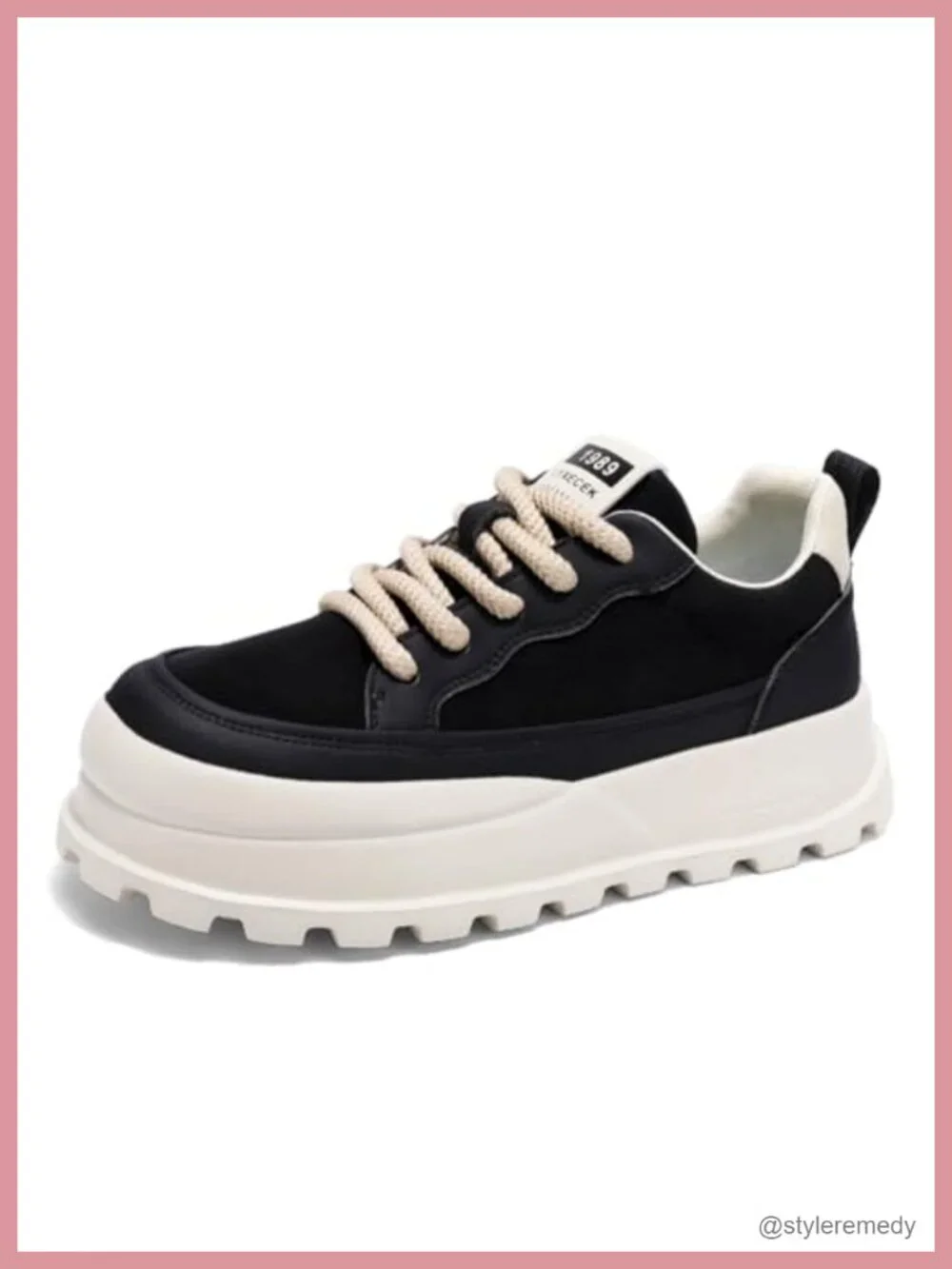 Men's Platform Retro Sneakers Chunky Lace-up Casual Fashion Tennis Running Shoes
